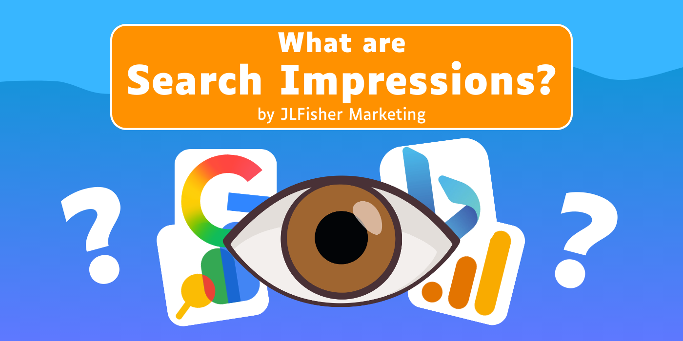 Impressions graphic with search engine and analytics logos